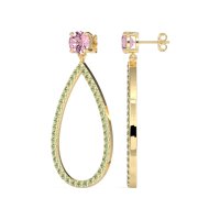 Pave Open Tear-Drop Earrings