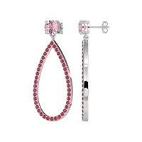 Pave Open Tear-Drop Earrings