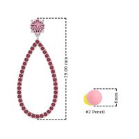 Pave Open Tear-Drop Earrings