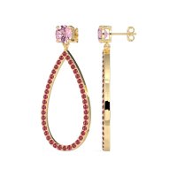 Pave Open Tear-Drop Earrings