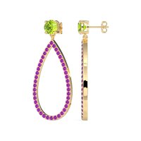 Pave Open Tear-Drop Earrings