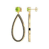 Pave Open Tear-Drop Earrings