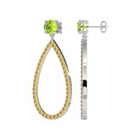 Pave Open Tear-Drop Earrings