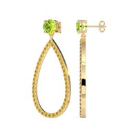 Pave Open Tear-Drop Earrings