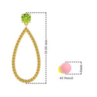 Pave Open Tear-Drop Earrings