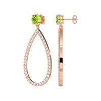 Pave Open Tear-Drop Earrings