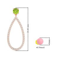Pave Open Tear-Drop Earrings