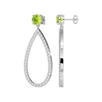 Pave Open Tear-Drop Earrings