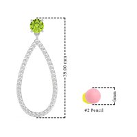 Pave Open Tear-Drop Earrings