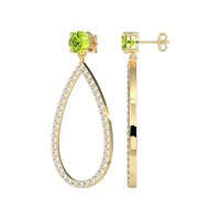 Pave Open Tear-Drop Earrings