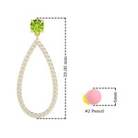 Pave Open Tear-Drop Earrings