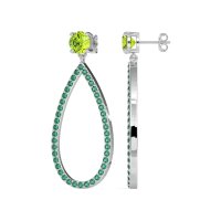Pave Open Tear-Drop Earrings