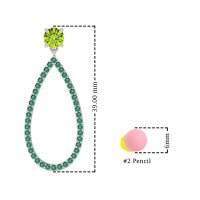Pave Open Tear-Drop Earrings