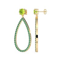 Pave Open Tear-Drop Earrings