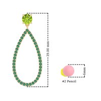 Pave Open Tear-Drop Earrings