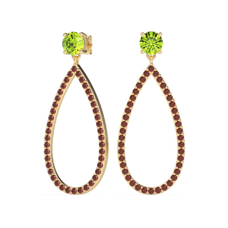 Pave Open Tear-Drop Earrings