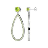 Pave Open Tear-Drop Earrings