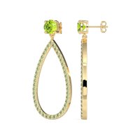 Pave Open Tear-Drop Earrings