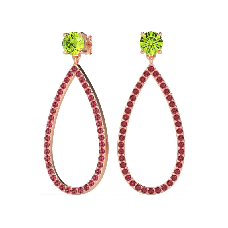 Pave Open Tear-Drop Earrings