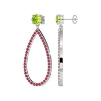 Pave Open Tear-Drop Earrings