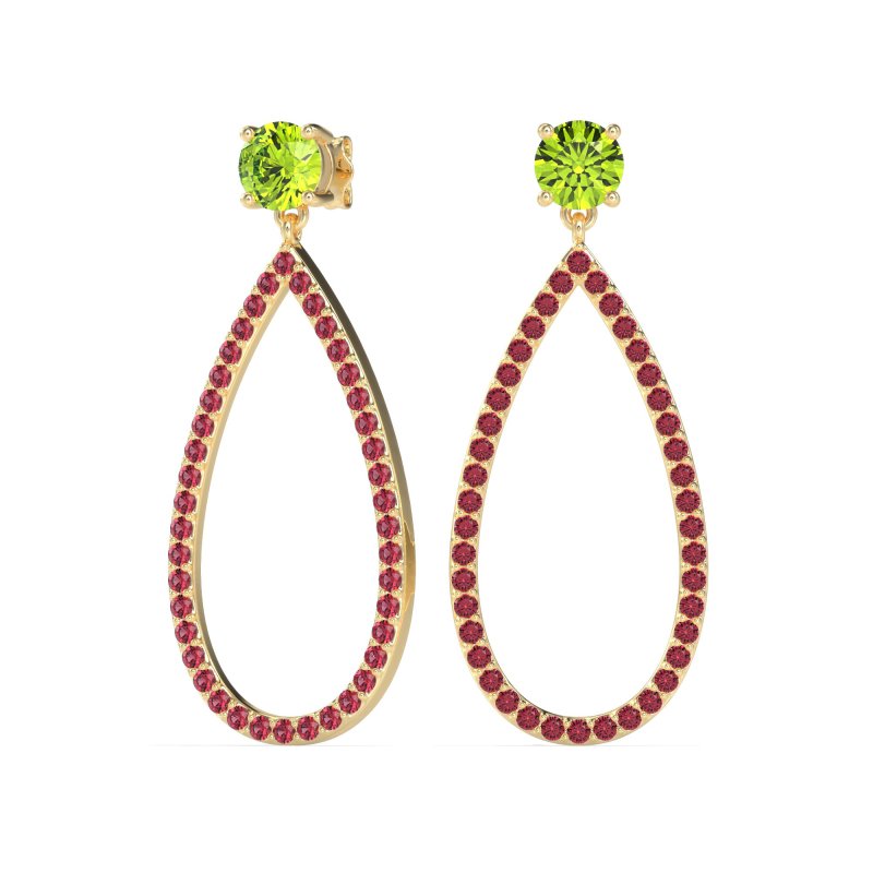 Pave Open Tear-Drop Earrings
