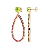 Pave Open Tear-Drop Earrings