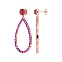 Pave Open Tear-Drop Earrings