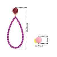 Pave Open Tear-Drop Earrings