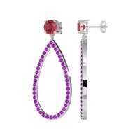 Pave Open Tear-Drop Earrings