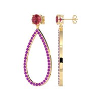 Pave Open Tear-Drop Earrings