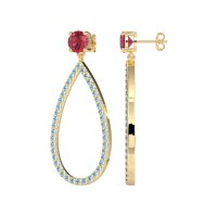 Pave Open Tear-Drop Earrings