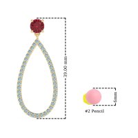 Pave Open Tear-Drop Earrings