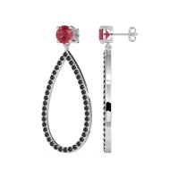 Pave Open Tear-Drop Earrings