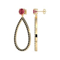 Pave Open Tear-Drop Earrings