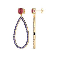 Pave Open Tear-Drop Earrings