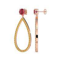 Pave Open Tear-Drop Earrings