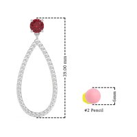 Pave Open Tear-Drop Earrings