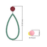 Pave Open Tear-Drop Earrings