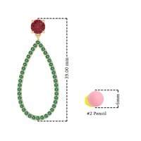 Pave Open Tear-Drop Earrings