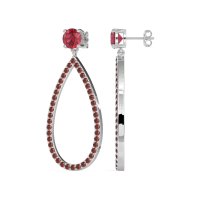 Pave Open Tear-Drop Earrings