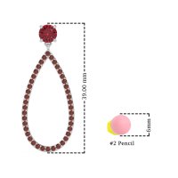 Pave Open Tear-Drop Earrings