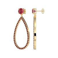 Pave Open Tear-Drop Earrings