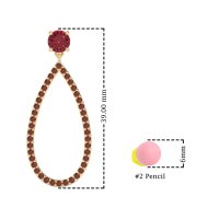 Pave Open Tear-Drop Earrings