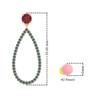 Pave Open Tear-Drop Earrings