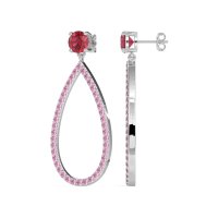 Pave Open Tear-Drop Earrings