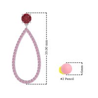 Pave Open Tear-Drop Earrings