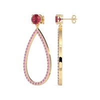 Pave Open Tear-Drop Earrings