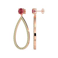 Pave Open Tear-Drop Earrings