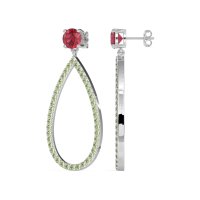 Pave Open Tear-Drop Earrings