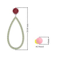 Pave Open Tear-Drop Earrings